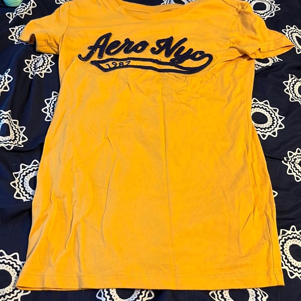 yellow fitted shirt